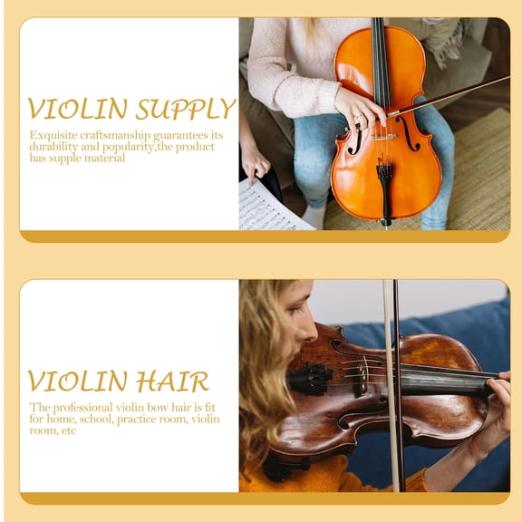 NICERIO Violin Bow Metal String Replacement Plated Silver Durable Violin Accessories for Smooth Performance