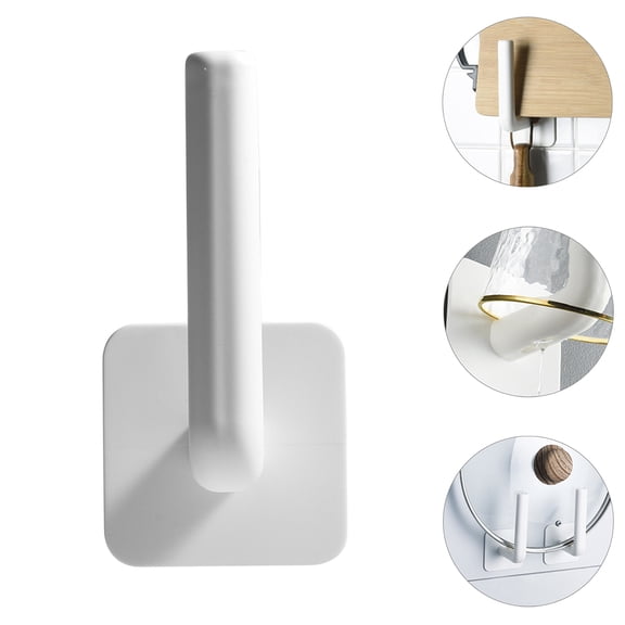 NICERIO Paper Towel Holder Shelf White ABS Space Saving Design 1Set