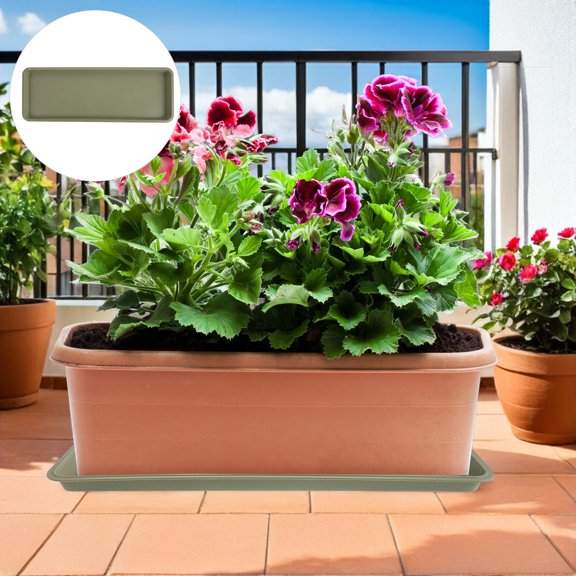 NICERIO Water Drip Tray for Flower Pots with Raised Edge and Durable Plastic for Garden Use