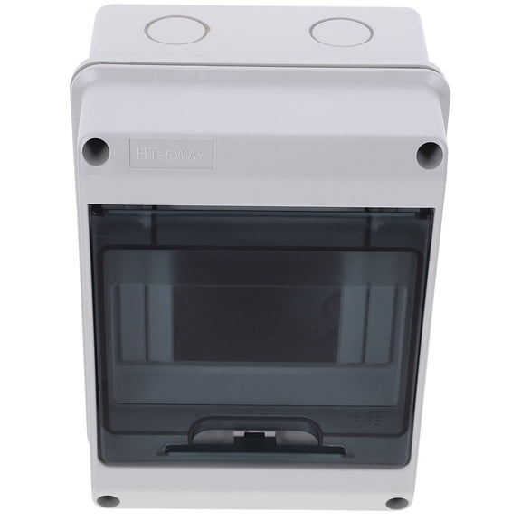 NICERIO Weatherproof Grey Plastic Distribution Box with Window for Easy Circuit Breaker Monitoring