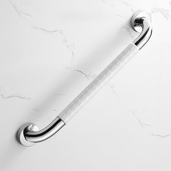 NICERIO White Bathroom Armrest with Luminous Safety Hand Bar for Secure Wall Mounted Support