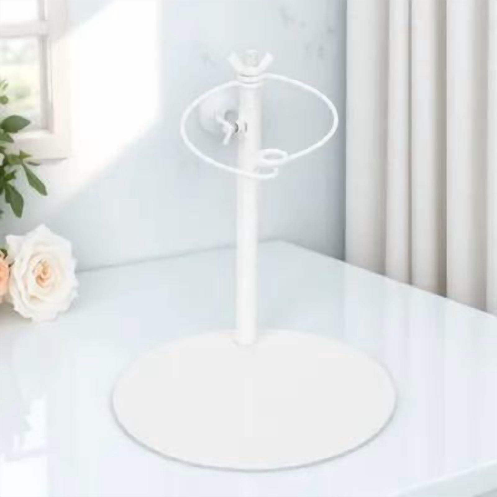 NICERIO Stylish White Iron Flower Bouquet Stand, Durable Desktop Support