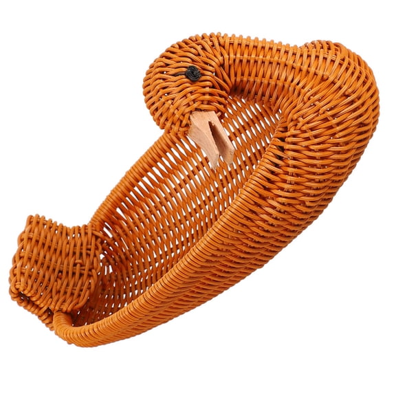 NICERIO Wicker Storage Basket Duck Shaped Storage Baskets Chocolate 1Pack Home