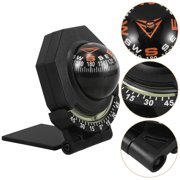 NICERIO Night Glow Boat Compass with Foldable Design, Black ABS, Vehicle and Marine Navigation Mountable