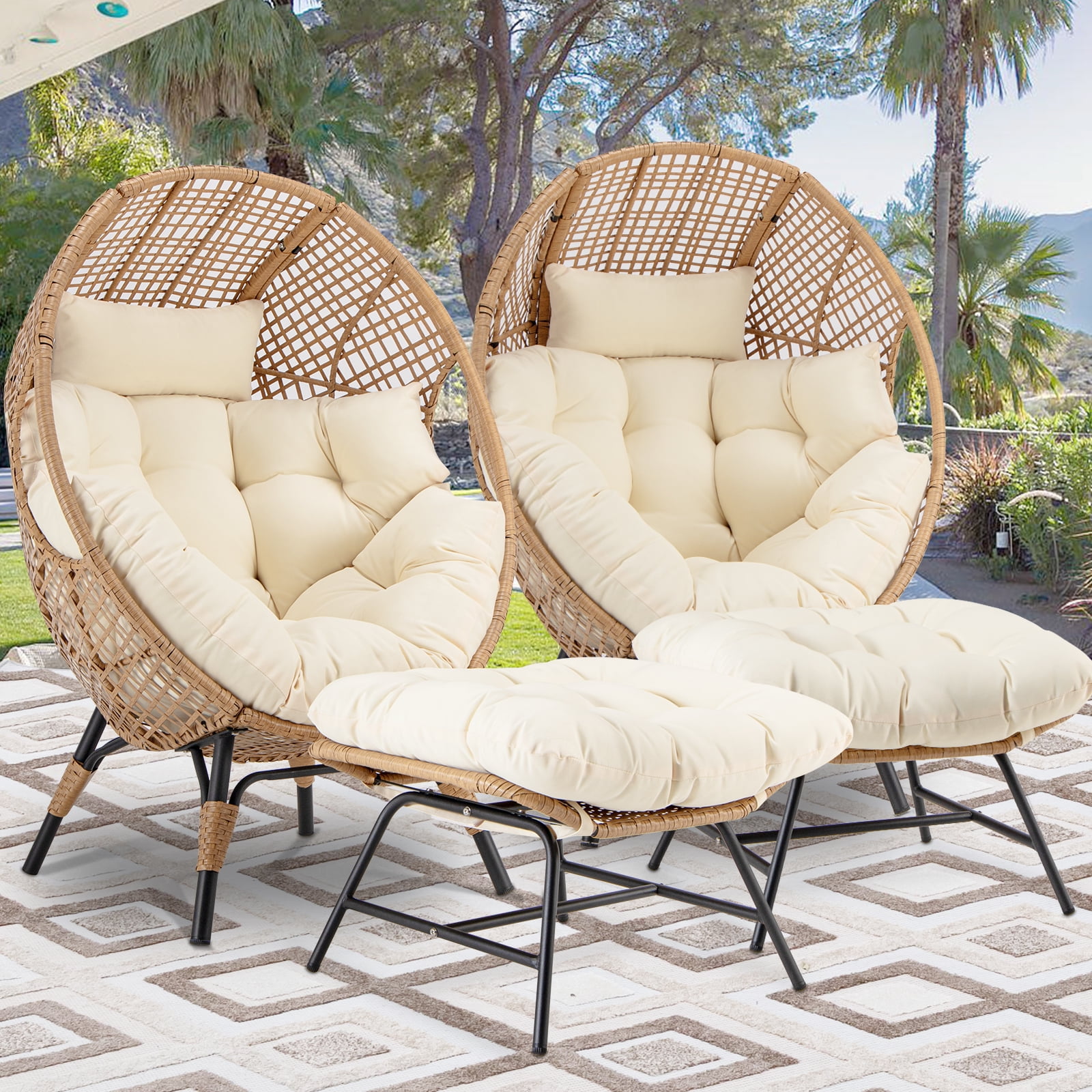 Outdoor Furniture Oversized Outdoor Egg Chair NICESOUL Egg Chair