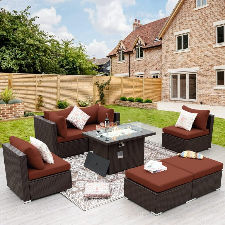 Espresso wicker patio furniture deals