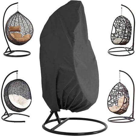 RADIATA 74.8" x 45.28" Black Patio Swing Cover, Waterproof