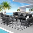 NICESOUL® 8 Pieces Large Outdoor Aluminum Furniture Set with Tables ...