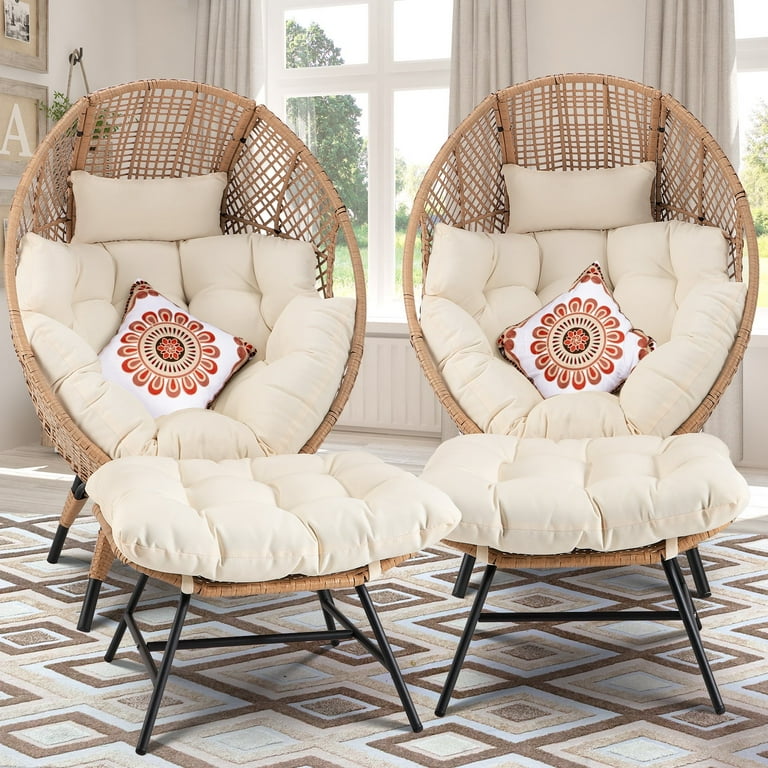 Boho Comfortable Deck Chair Ottoman Designer Deck Chairs NICESOUL
