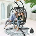 thumbnail image 1 of RADIATA Egg Hanging Chair with Stand, Graye/Light Grey-B, 1 of 11
