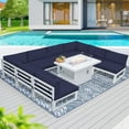 thumbnail image 1 of RADIATA Navy Blue Sectional Cushions Set, Water, and UV Resistant Durable, 9 Pieces, 1 of 11