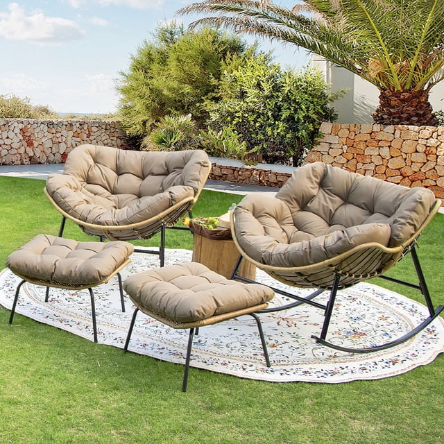 Papasan Chair With Ottoman