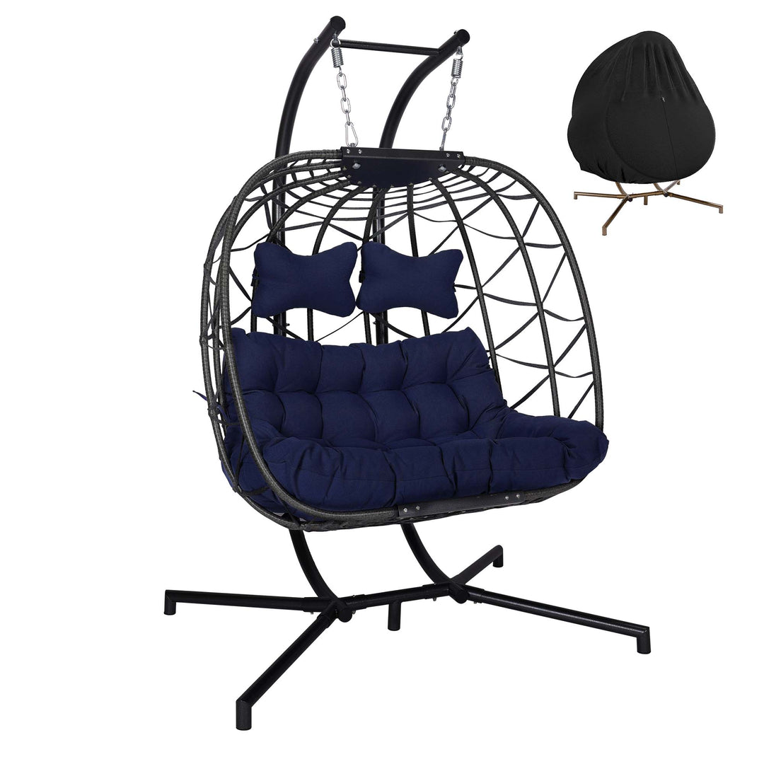 NICESOUL Oversized 2 Person Swing Egg Chair Double Hanging Egg Chair