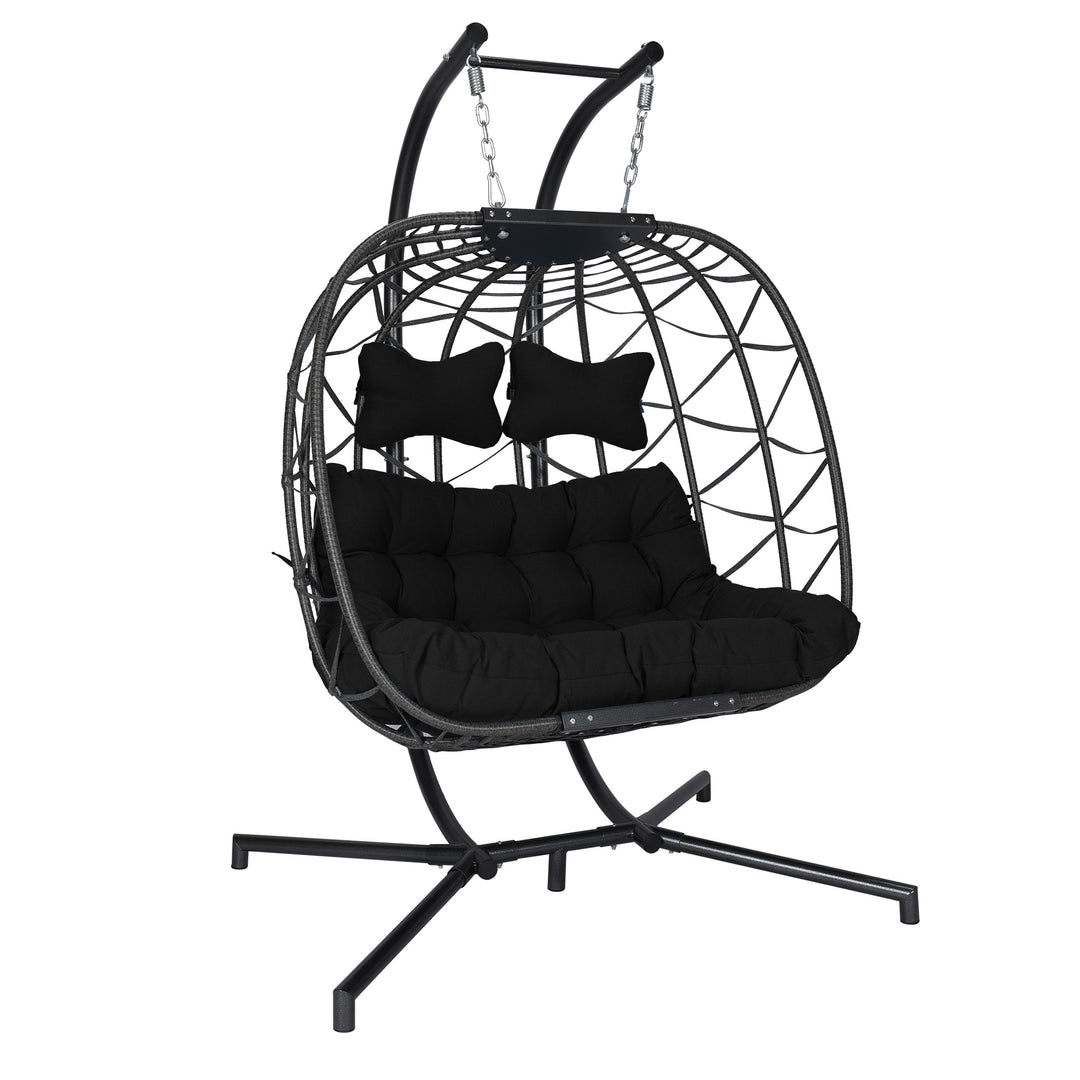 NICESOUL Oversized 2 Person Swing Egg Chair Double Hanging Egg Chair