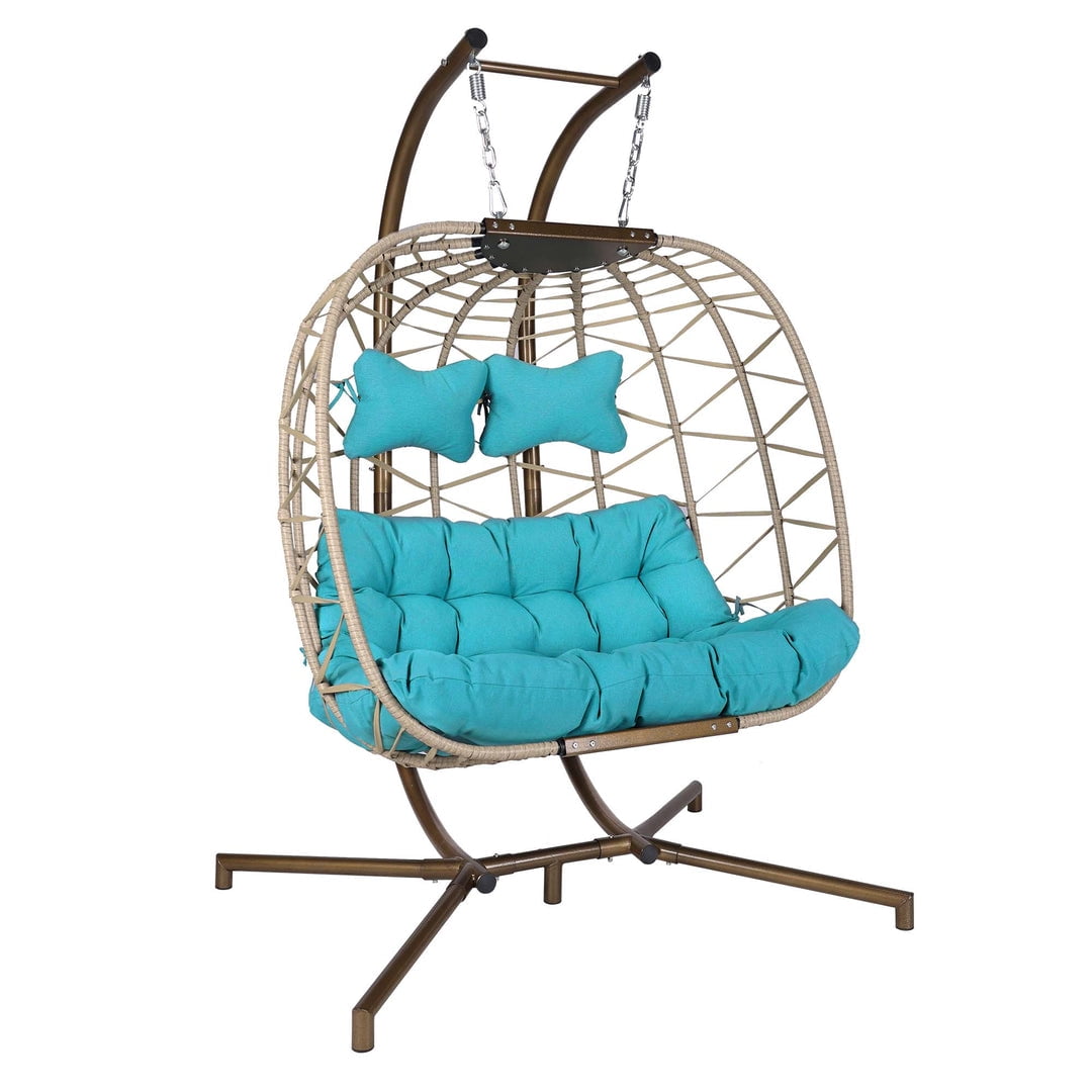 NICESOUL Oversized 2 Person Swing Egg Chair Double Hanging Egg Chair