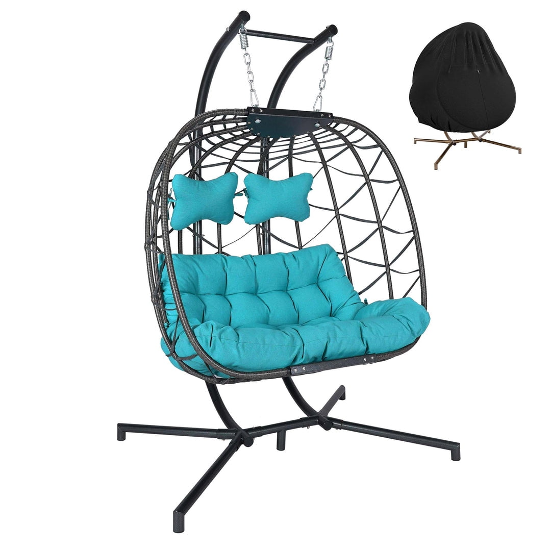 NICESOUL Oversized 2 Person Swing Egg Chair Double Hanging Egg Chair