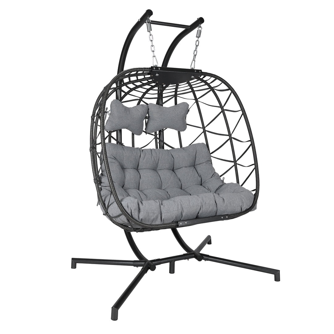 NICESOUL Oversized 2 Person Swing Egg Chair Double Hanging Egg Chair