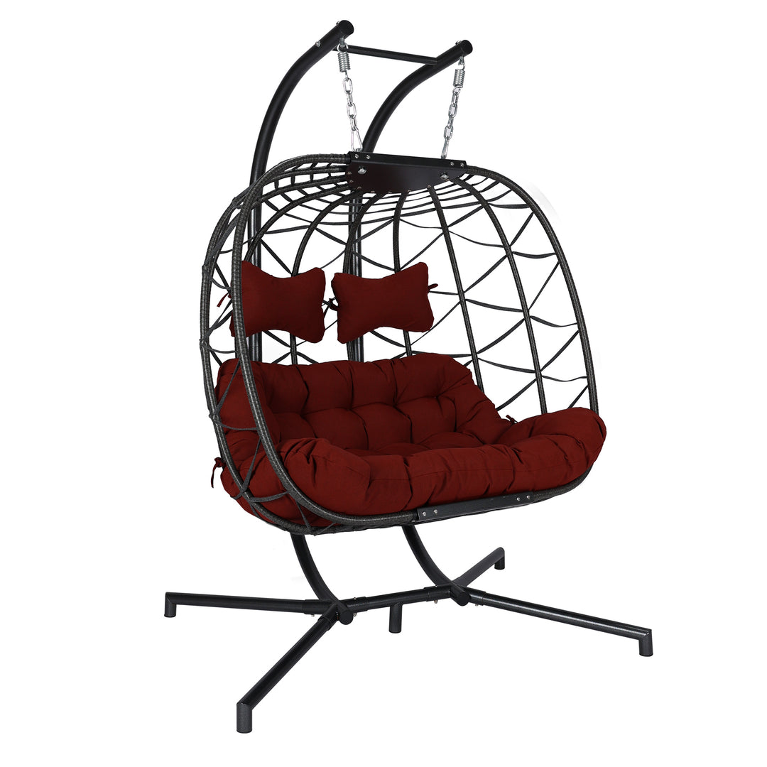 NICESOUL Oversized 2 Person Swing Egg Chair Double Hanging Egg Chair