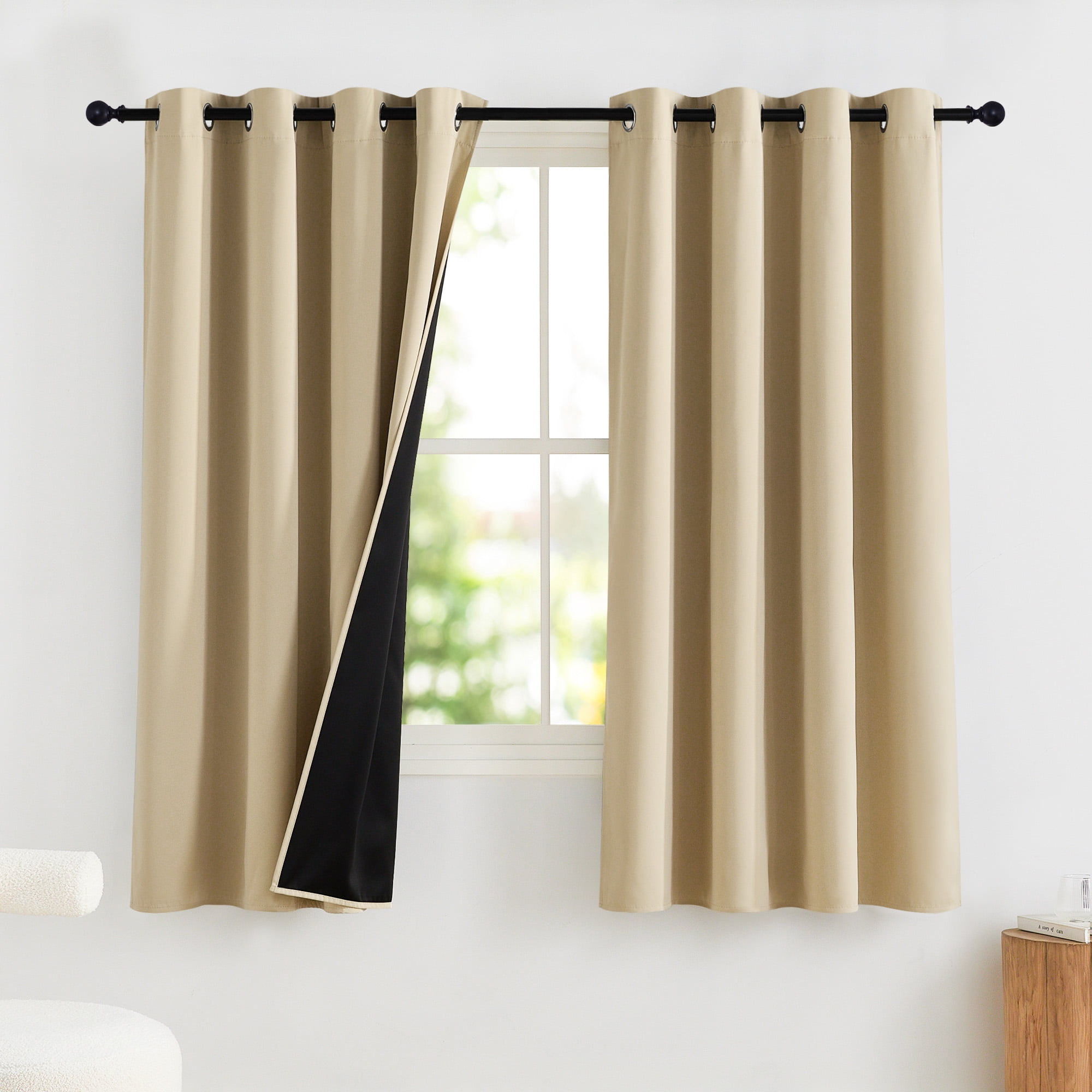 Protection Curtain NICETOWN 100% Blackout Curtain for Bedroom, Full Blackout Curtains ...