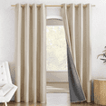 NICETOWN 100 Blackout Curtains 84 inches Long, Full Blackout Linen