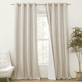 thumbnail image 1 of NICETOWN 100% Blackout Curtains for Living Room, Natural Linen Texture Assure Privacy Drapes Grommet Thermal Insulated Noise Reducing Window Treatments, 62"x95", 2 Panels, 1 of 5