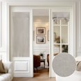 thumbnail image 1 of NICETOWN 100% Blackout Door Curtains, Linen Thermal Insulated Privacy French Door Curtains Tie Up Room Darkening Blinds for Bedroom, Silver Grey, 36"x72", 1 Panel, 1 of 7