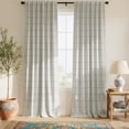 thumbnail image 1 of NICETOWN 100% Blackout Plaid Curtains for Bedroom, Rod Pocket & Back Tab Brighton Windowpane Pattern Thermal Insulated Drapes for Living Room, Black, W52 x L96, 2 Panels, 1 of 8