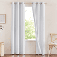 thumbnail image 1 of NICETOWN 100% White Blackout Curtains 90 Inch Long Linen Curtain for Living Room, 42"Wide, Thick Completely Blackout Curtains for Farmhouses, Insulated Thermal Window Curtains Drapes, 2 Panels, 1 of 7