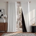 thumbnail image 1 of NICETOWN 2‑Layer 100% Blackout Curtains, White, 52" W x 84" L, 2‑Panel Set, 1 of 8