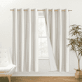 thumbnail image 1 of NICETOWN 2 Panels Natural 100% Linen Blackout 72 Inches Long, 52"Wide, Thermal Insulation Curtains for Bedroom, Energy Saving White Liner, 1 of 8
