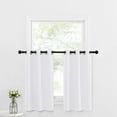 thumbnail image 1 of NICETOWN 50% Blackout Curtains for Small Window, Pure White Short Light Blocking Thermal Insulated Curtains Privacy Grommet Window Treatment, 42"x30", 2 Panels, 1 of 7