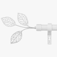thumbnail image 1 of NICETOWN Adjustable Curtain Rods 1-inch Diameter Drapery Rods with Modern Leaf Finials for Bedroom/Living Room, 48"-84" Length, Matte White, Set of 1, 1 of 7