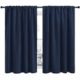 thumbnail image 1 of NICETOWN Back Tab and Rod Pocket Blackout Curtains Thermal Insulated Window Treatment 52x72 inch Navy 2 Panels, 1 of 8