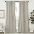 thumbnail image 1 of NICETOWN Bedroom Black out Curtains Modern Thermal Insulation Backtab & Rod Pocket Drapes, W52 x L95, 2 Panels, Natural, 1 of 9
