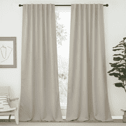 NICETOWN Bedroom Black out Curtains Modern Thermal Insulation Backtab & Rod Pocket Drapes, W52 x L95, 2 Panels, Natural
