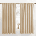 thumbnail image 1 of NICETOWN Biscotti Beige Blackout Curtains Rod Pocket Curtain Panels Noise Reducted Curtains for Living Room 70x63 inch 2 Panels, 1 of 8