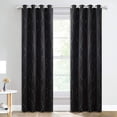 thumbnail image 1 of NICETOWN Black Blackout Curtains Extra Long Grommet Thermal Insulated Pattern Printed Window Curtains, W52 x L95, Set of 2, 1 of 7