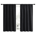 thumbnail image 1 of NICETOWN Black Blackout Curtains for Bathroom 54-inch Length Rod Pocket Thermal Insulated Curtains, 2 Panels, 1 of 8