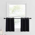 thumbnail image 1 of NICETOWN Black Light Blocking Curtains for Small Window, Blackout Thermal Insulated Grommet Drapes, Privacy Energy Efficient Window Treatment for Kitchen Laundry, 29"x24", 2 Panels, 1 of 5