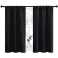 thumbnail image 1 of NICETOWN Black Short Blackout Curtains for Small Curtain Panels Rod Pocket Thermal Insulated Window Treatments 34x45 inch, 2 Panels, 1 of 9