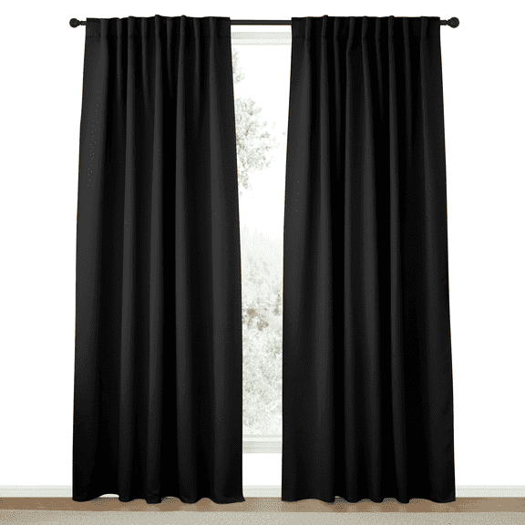 NICETOWN Black out Curtains for Bedroom Window 84-inch Length 2 Panels set Back Tab and Rod Pocket Curtains Drapes, 42"x84"