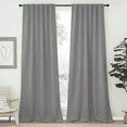 thumbnail image 1 of NICETOWN Blackout Bedroom Curtains Modern Backtab and Rod Pocket Solid Insulated Window Curtains, 2 Panels, W52 x L95, Silver Grey, 1 of 8
