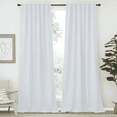 thumbnail image 1 of NICETOWN Blackout Bedroom Curtains Privacy Backtab and Rod Pocket Light Blocking Heat Curtains, W52 x L95, Set of 2, Greyish White, 1 of 8