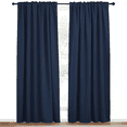 thumbnail image 1 of NICETOWN Blackout Curtains 84 inches long for Living Room Back Tab and Rod Pocket Curtain Panels Window Treatments, Navy, 2 Panels, 42"x84", 1 of 8