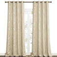 thumbnail image 1 of NICETOWN Blackout Curtains 95 Inch Length 2 Panels Thermal Insulated Window Treatment for Bedroom Grommet Room Darkening Curtains with Wave Vine Printed, 52x95 inch, 1 of 11