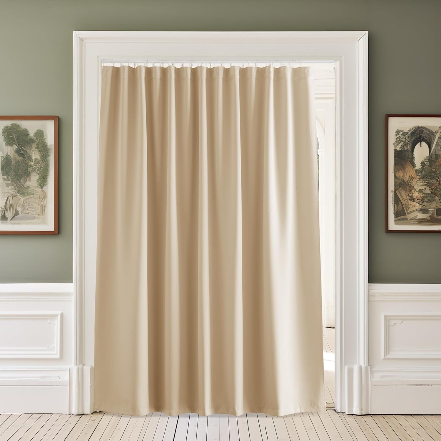 NICETOWN Blackout Curtains, Adhesive Curtain Track, Thermal Insulated ...