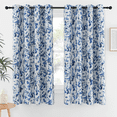 thumbnail image 1 of NICETOWN Blackout Curtains for Bedroom, Watercolor Dots Painting Light Blocking Curtains Grommet Privacy Drapes for Farmhouse, Blue, 52"x63", 2 Panels, 1 of 9