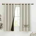 thumbnail image 1 of NICETOWN Blackout Curtains for Kitchen, Thermal Insulated Short Curtains for Living Room, Grommet Room Darkening Privacy Protection Curtain Panels, 52"x63", Light Beige, 1 Pair, 1 of 10