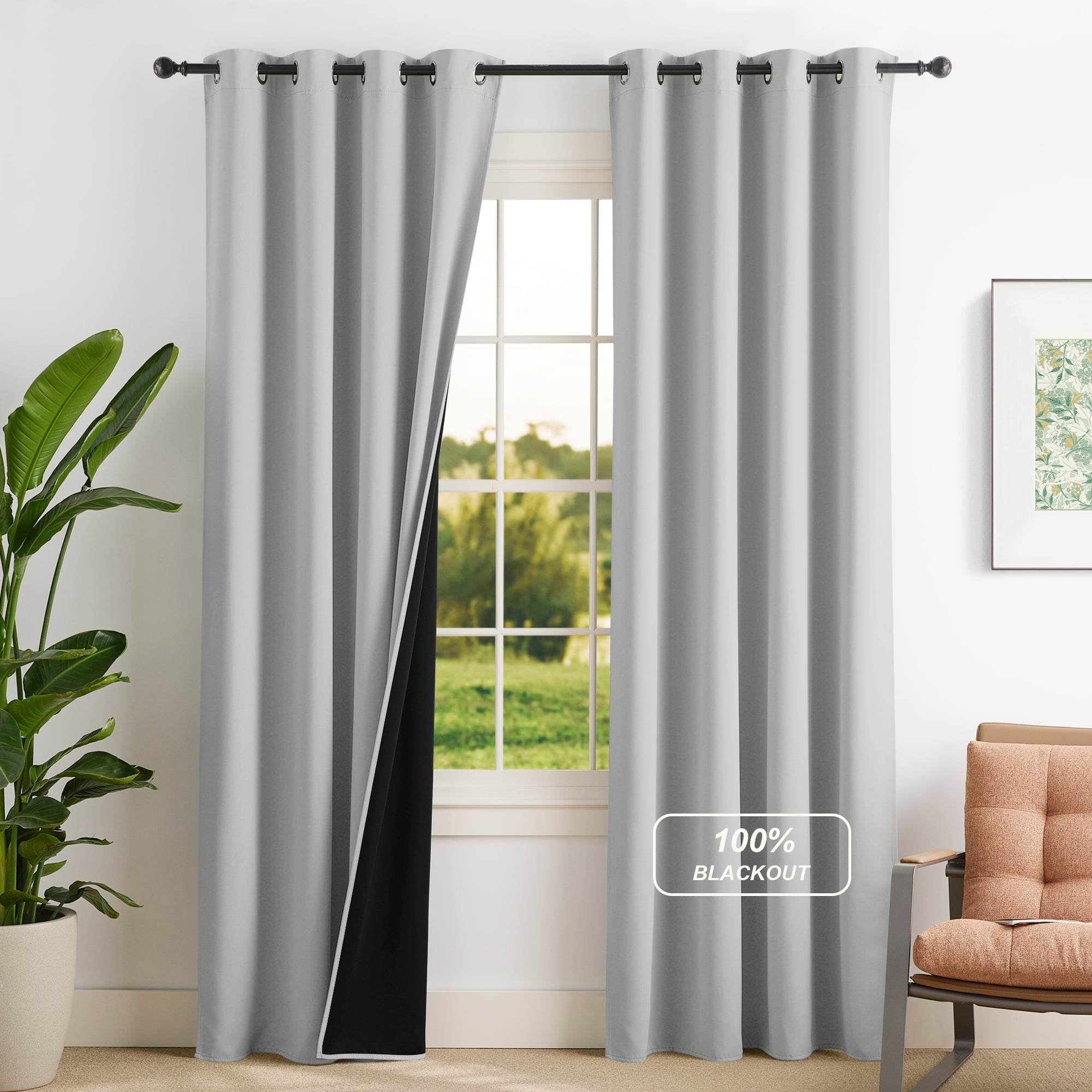 NICETOWN Blackout Curtains for Nursery, Light Blocking Thermal