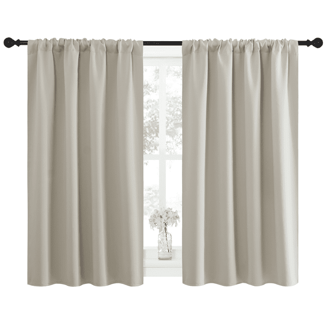 NICETOWN Blackout Curtains Rod Pocket Noise Reducted Curtain Panels for ...